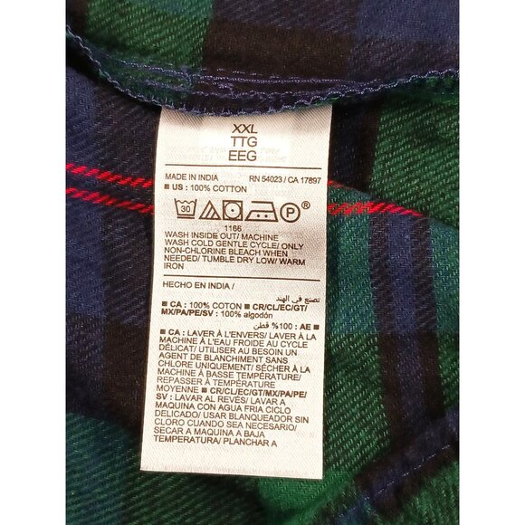 Old Navy Flannel Jogger Pants Mens XXL Blackwatch Plaid Lounge Pajama New - Picture 8 of 10